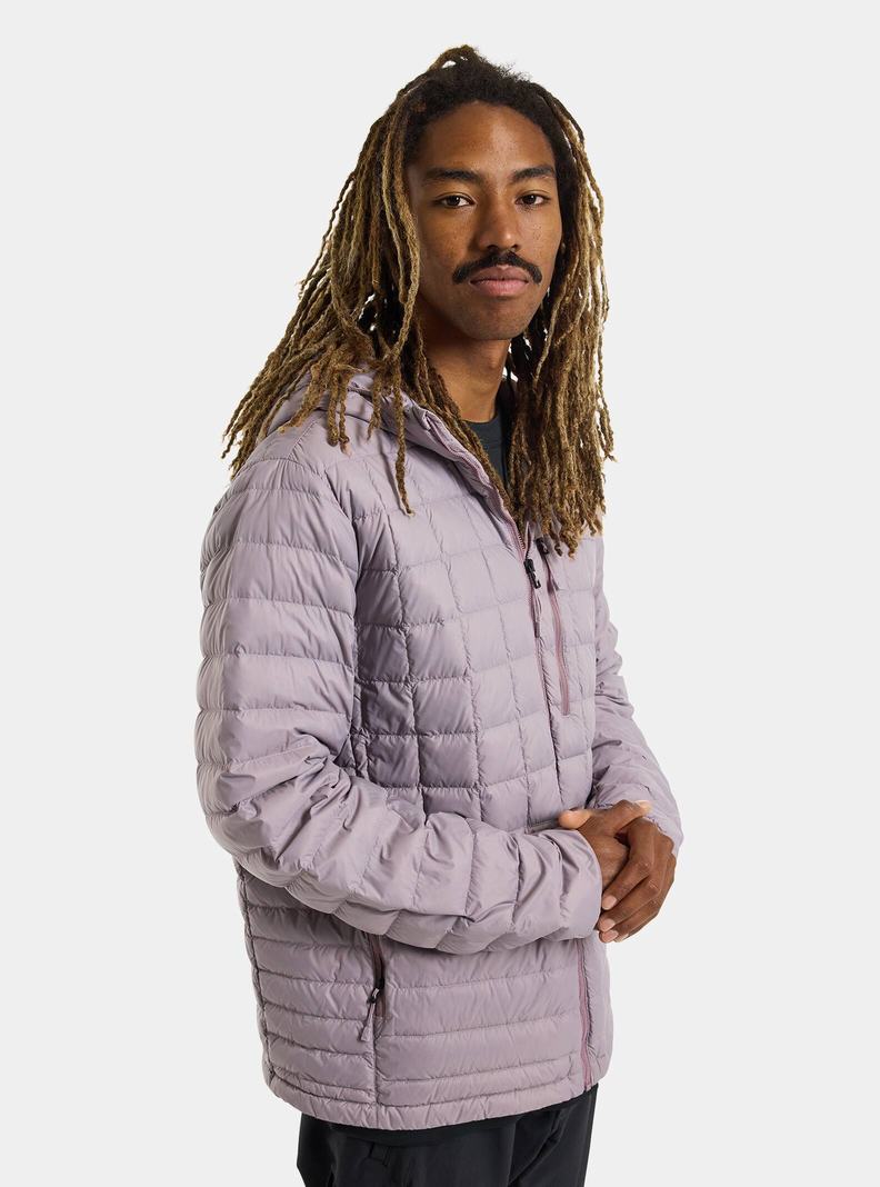 Burton Mid-Heat Mit Kapuze Down Insulated Snowboardjacke Herren Lavendel | 823-DKJCFQ