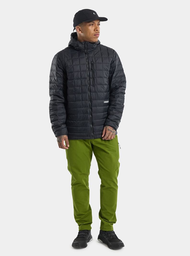 Burton Mid-Heat Mit Kapuze Down Insulated Snowboardjacke Herren Schwarz | 940-HAMDBT