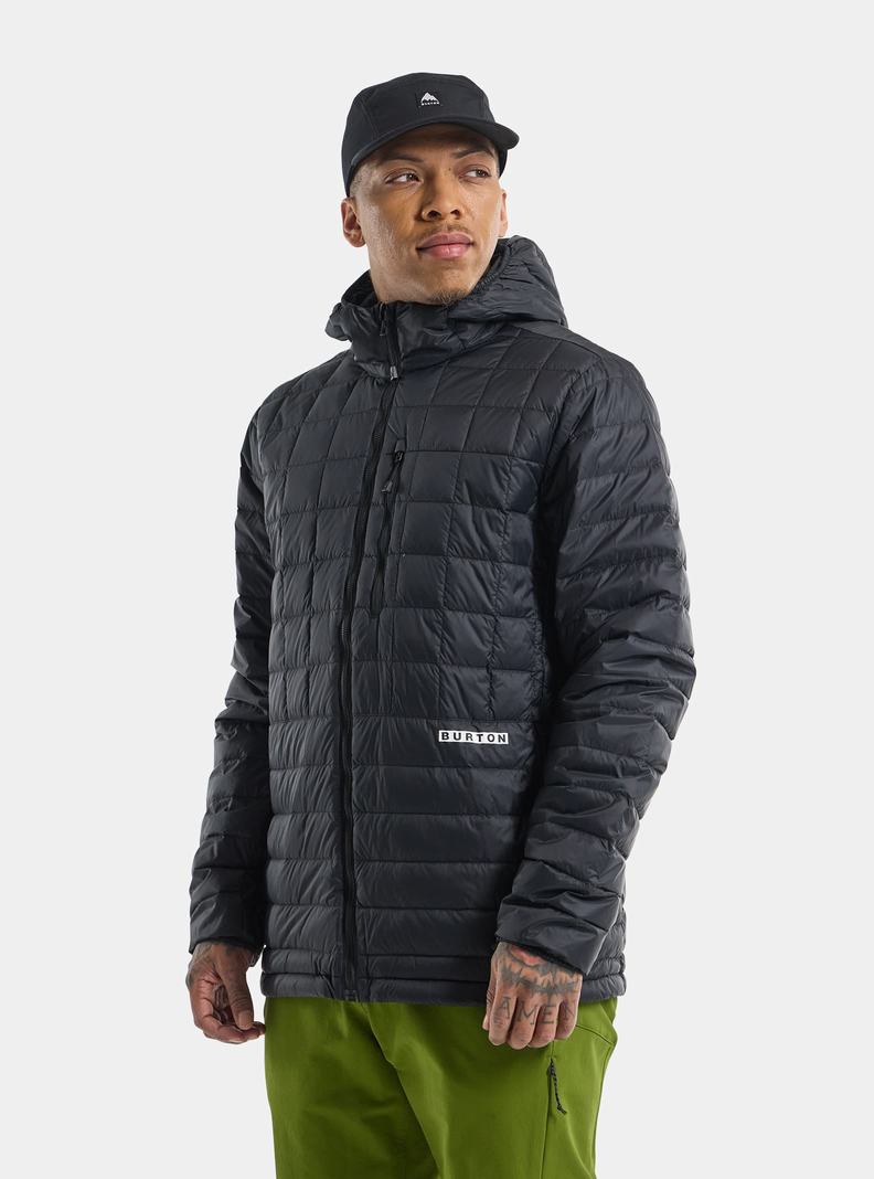Burton Mid-Heat Mit Kapuze Down Insulated Snowboardjacke Herren Schwarz | 940-HAMDBT