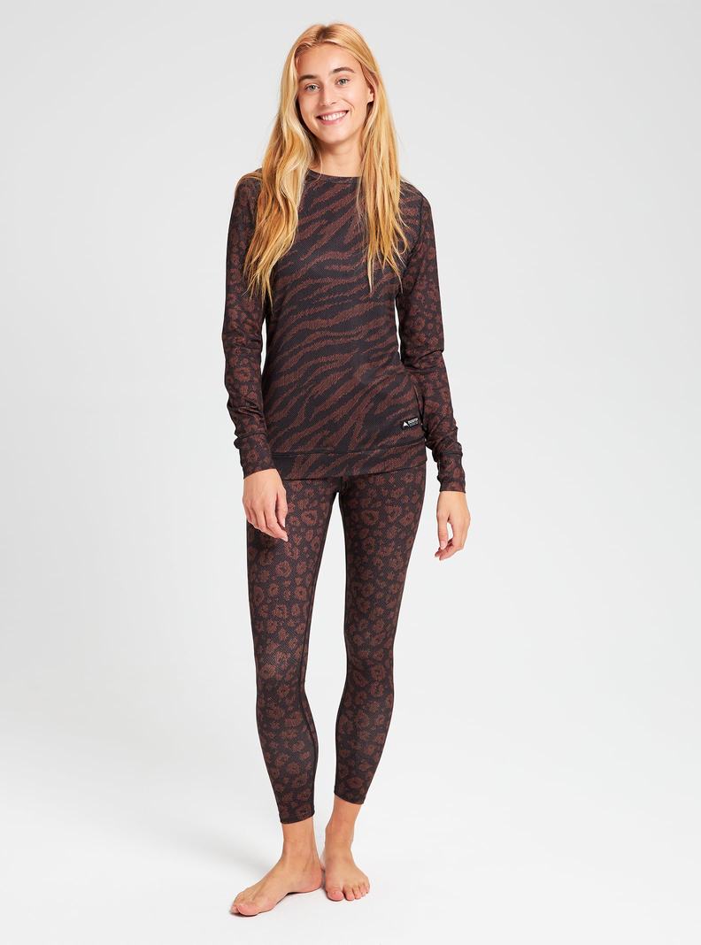 Burton Midweight Base Layer Crew Funktionswäsche Damen Grau | 216-EMJXRU