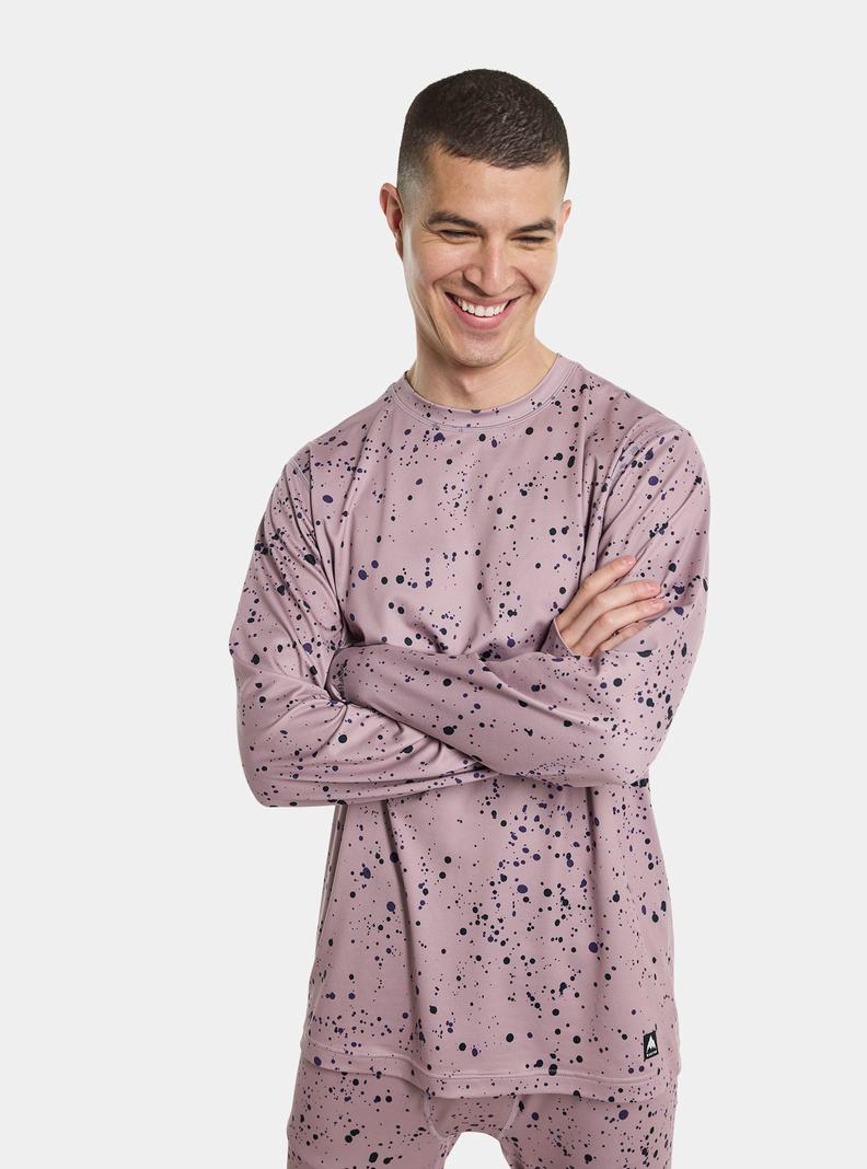 Burton Midweight Base Layer Crewneck Funktionswäsche Herren Lila | 691-LCYAHJ