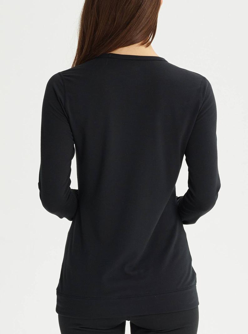 Burton Midweight Base Layer Crewneck Funktionswäsche Damen Schwarz | 846-STNGQJ
