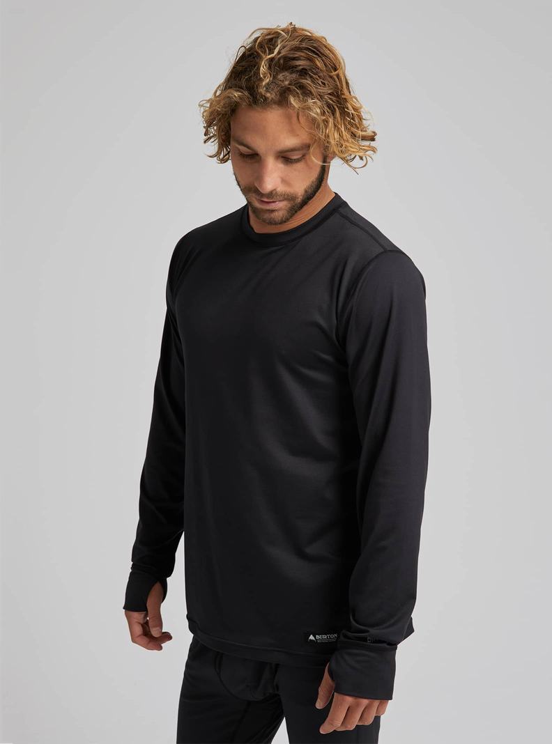 Burton Midweight Base Layer Crewneck Funktionswäsche Herren Schwarz | 958-AINVHE