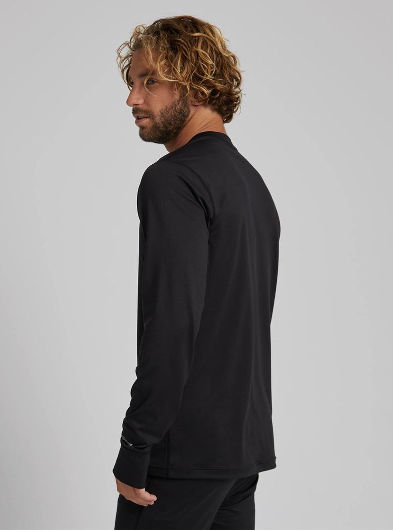 Burton Midweight Base Layer Crewneck Funktionswäsche Herren Schwarz | 958-AINVHE