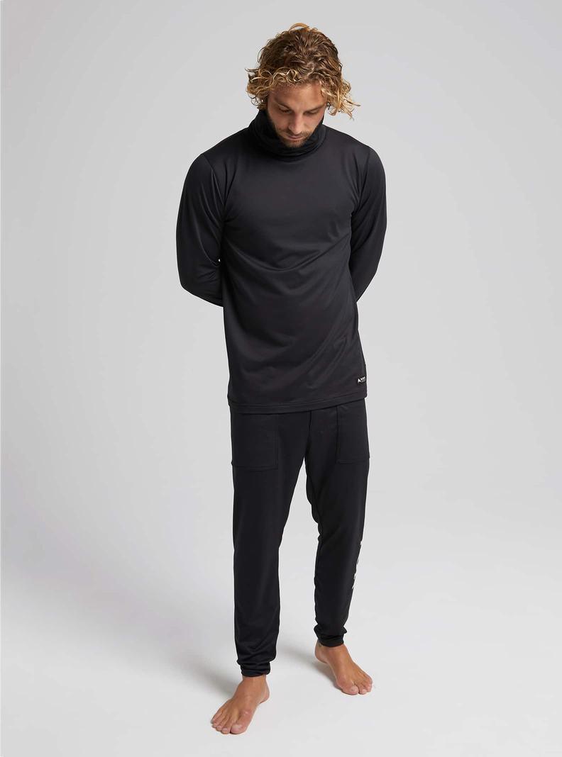 Burton Midweight Base Layer Long Neck Shirt Funktionswäsche Herren Schwarz | 187-PBJIUC