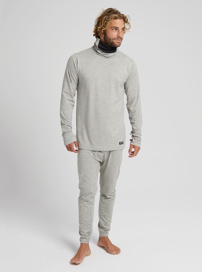 Burton Midweight Base Layer Long Neck Shirt Funktionswäsche Herren Grau | 912-IVLEOF