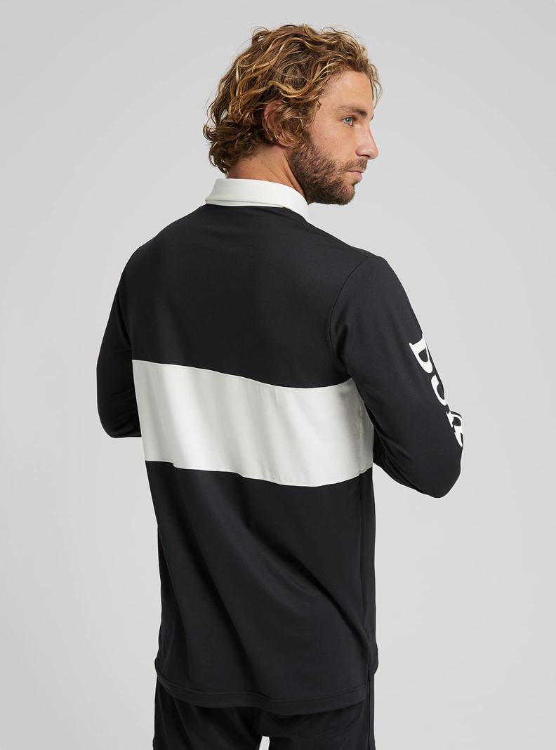 Burton Midweight Base Layer Rugby Shirt Funktionswäsche Herren Schwarz Weiß | 849-PTSELG