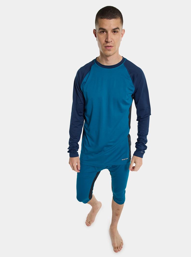 Burton Midweight X Base Layer Crewneck Funktionswäsche Herren Blau | 028-CFPADE
