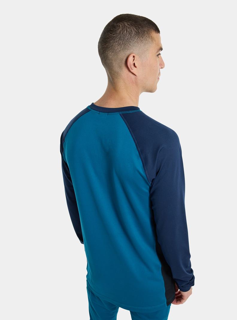 Burton Midweight X Base Layer Crewneck Funktionswäsche Herren Blau | 028-CFPADE