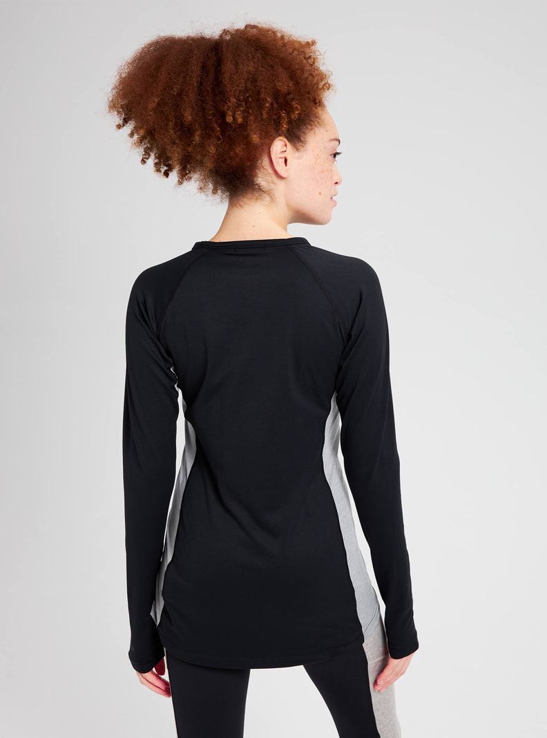 Burton Midweight X Base Layer Crewneck Funktionswäsche Damen Schwarz | 041-RMXKJZ