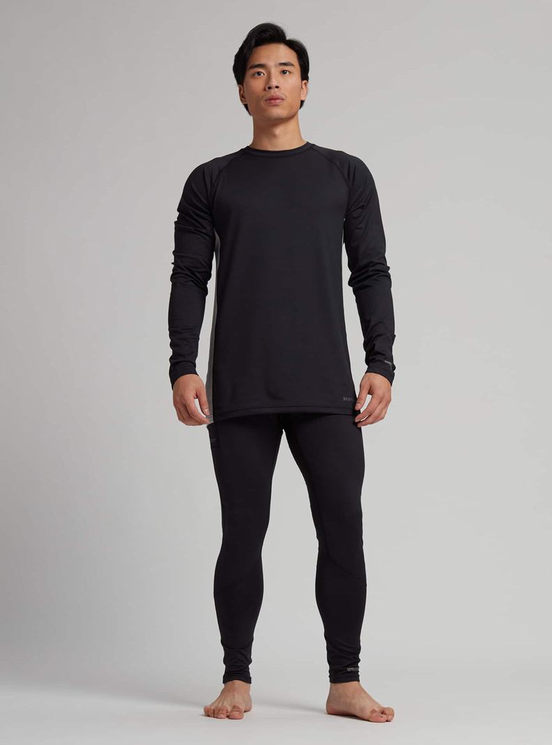 Burton Midweight X Base Layer Crewneck Funktionswäsche Herren Schwarz Grau | 364-BFLEKH