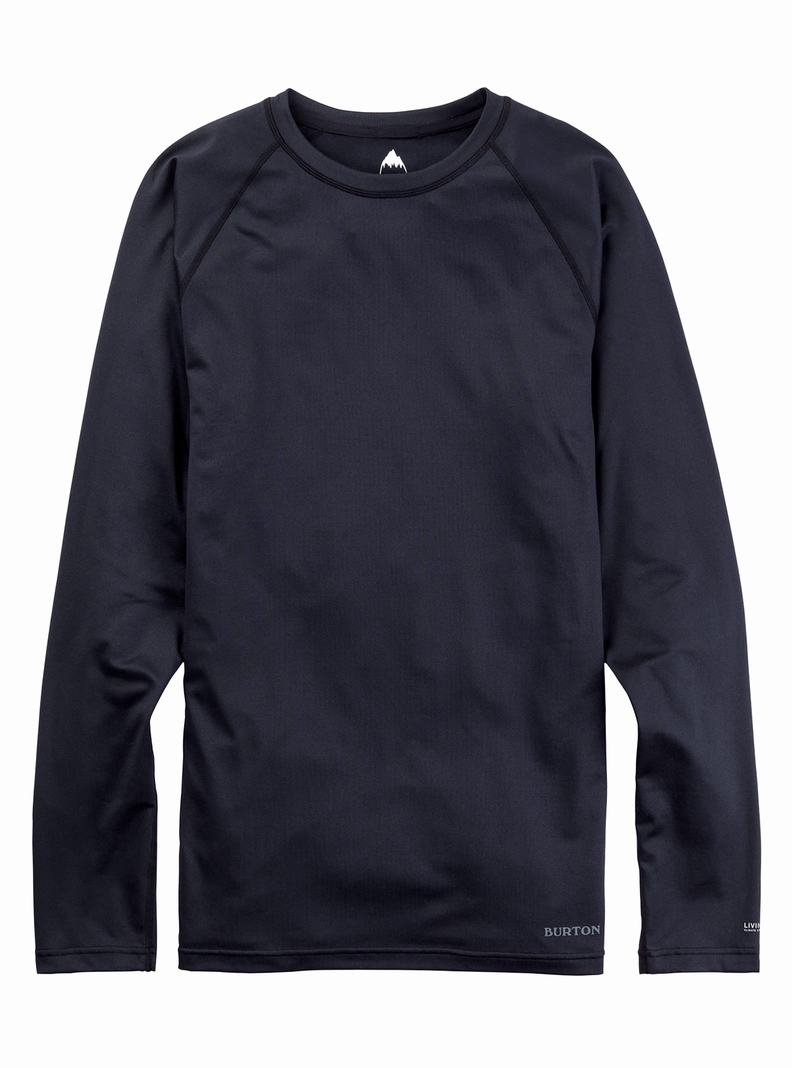Burton Midweight X Base Layer Crewneck Funktionswäsche Herren Schwarz Grau | 364-BFLEKH