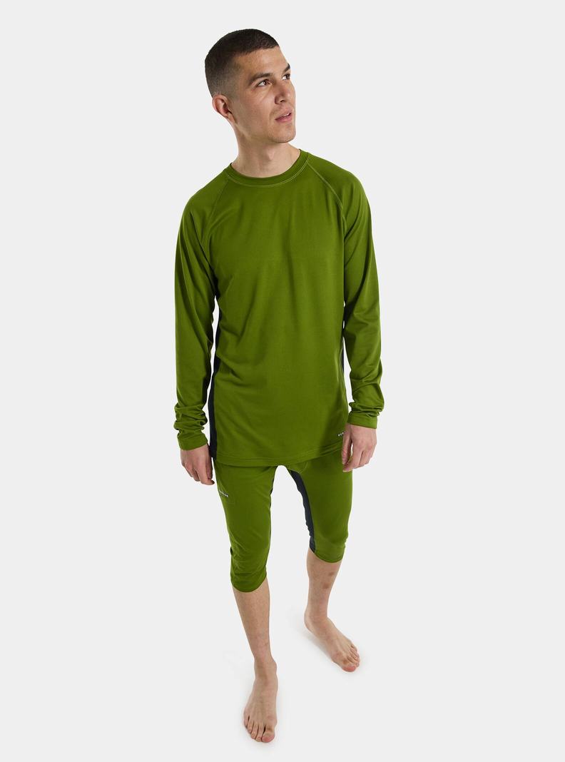 Burton Midweight X Base Layer Crewneck Funktionswäsche Herren Grün | 430-LWNZFI