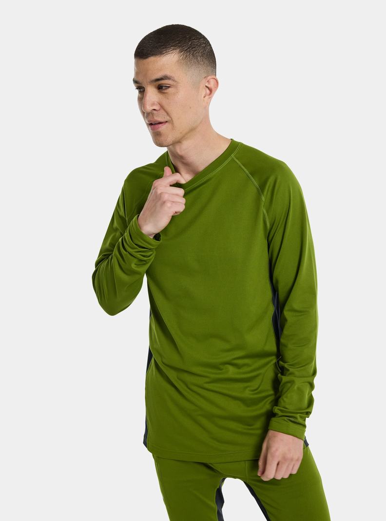 Burton Midweight X Base Layer Crewneck Funktionswäsche Herren Grün | 430-LWNZFI