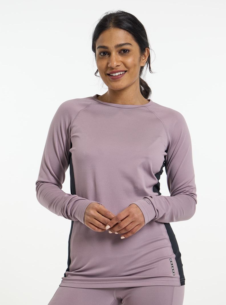 Burton Midweight X Base Layer Crewneck Funktionswäsche Damen Lila | 948-YVDRQP