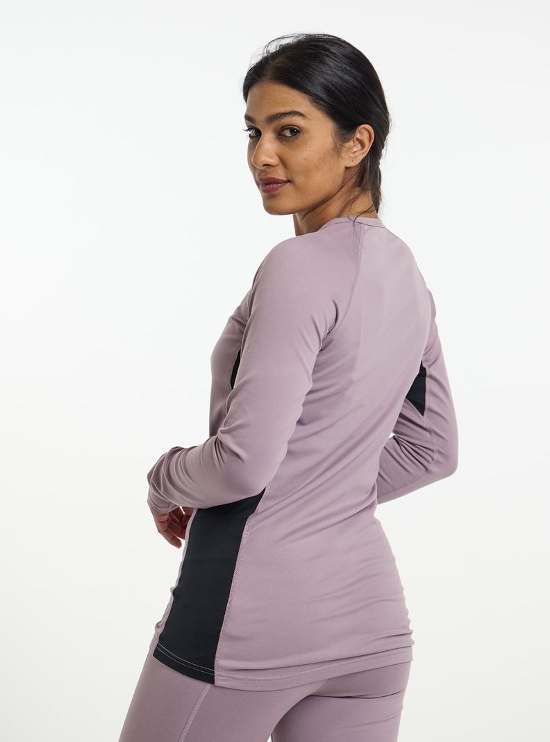 Burton Midweight X Base Layer Crewneck Funktionswäsche Damen Lila | 948-YVDRQP