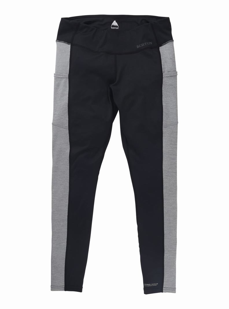 Burton Midweight X Base Layer Pants Funktionswäsche Damen Schwarz Grau | 128-GPDNWV