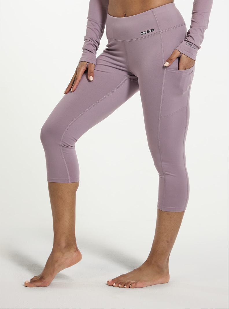 Burton Midweight X Base Layer Three-Quarter Boot Pants Funktionswäsche Damen Lila | 679-DAYISO