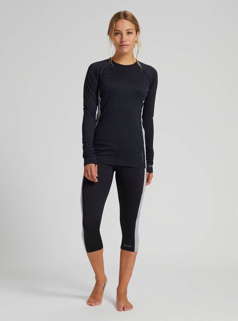 Burton Midweight X Base Layer Three-Quarter Boot Pants Funktionswäsche Damen Schwarz Grau | 985-JFELWV