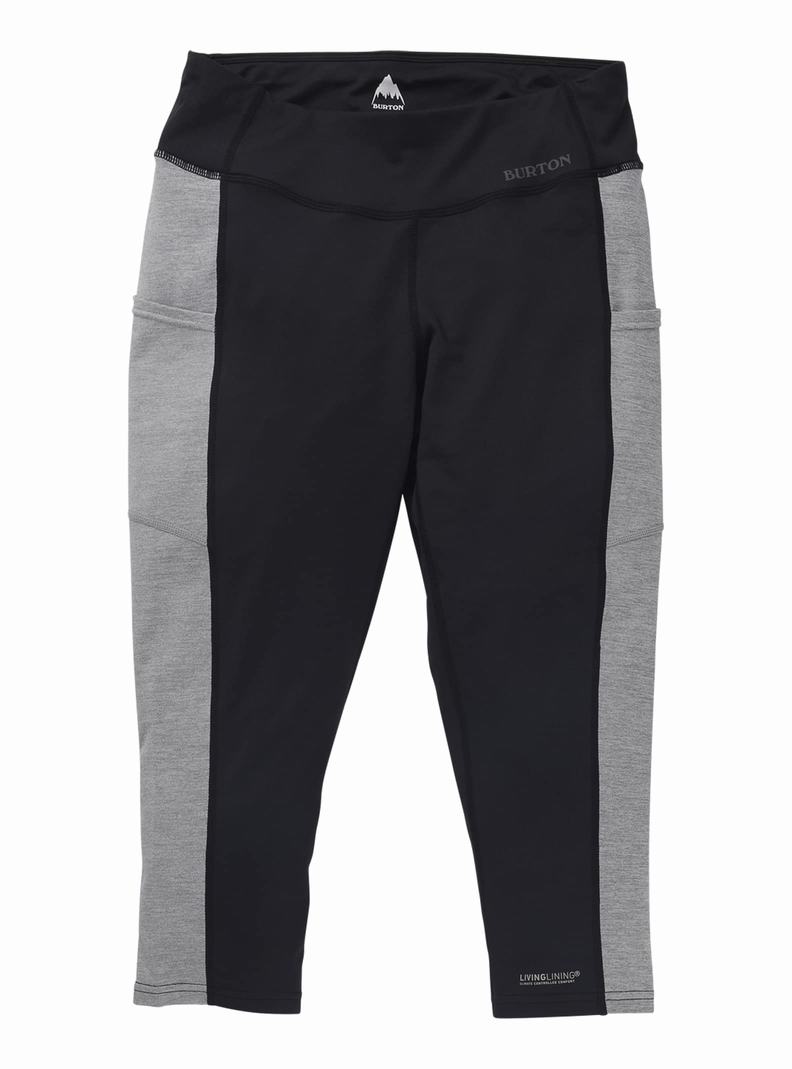 Burton Midweight X Base Layer Three-Quarter Boot Pants Funktionswäsche Damen Schwarz Grau | 985-JFELWV
