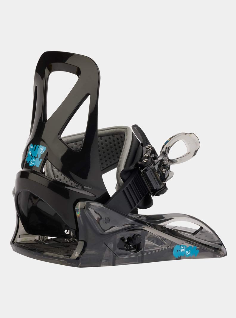 Burton Mini Grom Disc Snowboard Bindung Kinder Schwarz | 829-DIUPYM