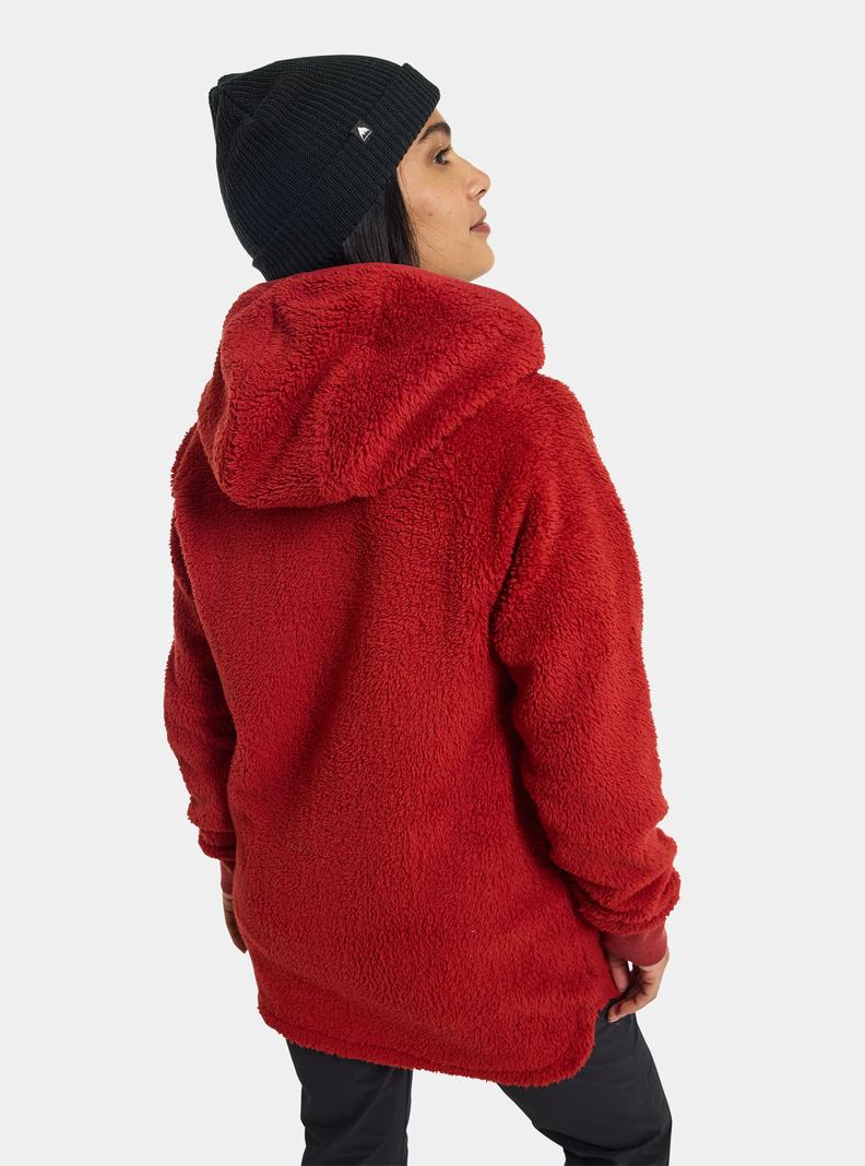 Burton Minxy Full-Zip Fleece Sweatshirts Damen Rot | 187-LVNYUD