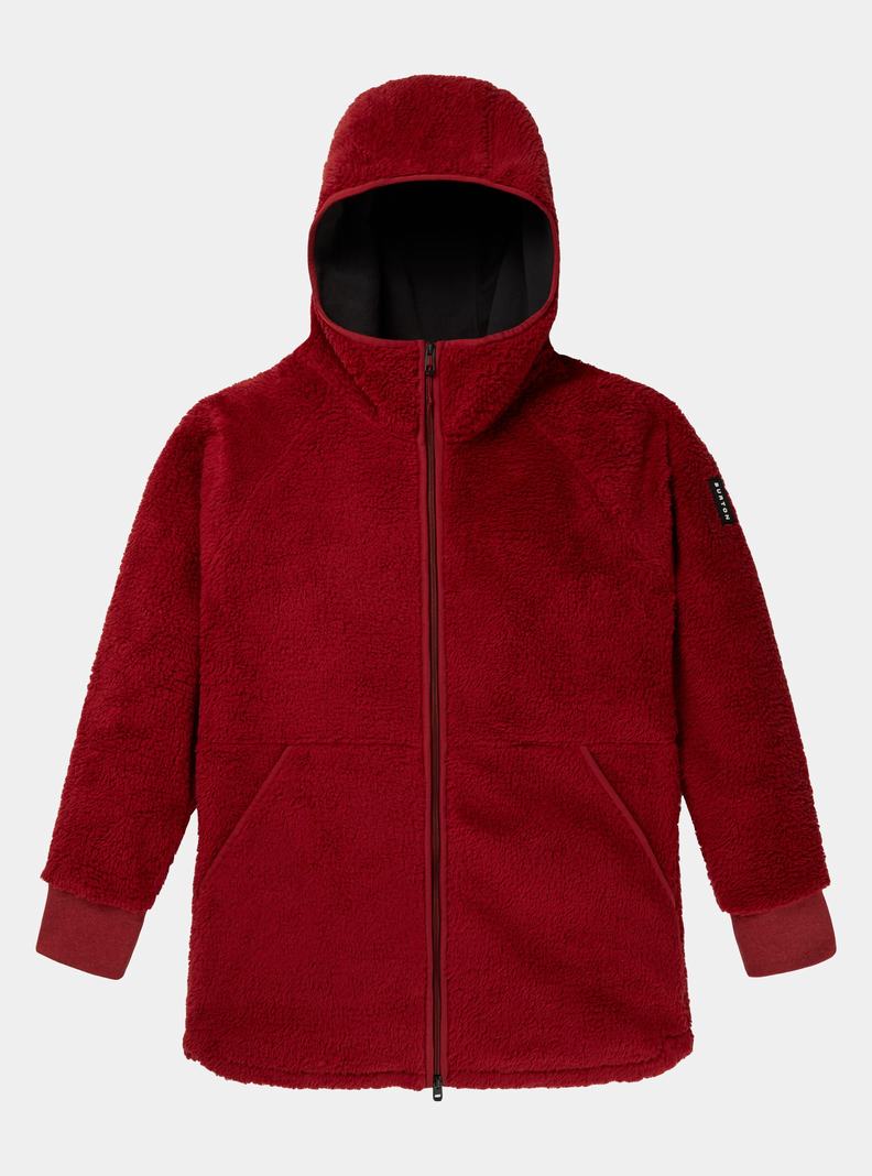 Burton Minxy Full-Zip Fleece Sweatshirts Damen Rot | 187-LVNYUD