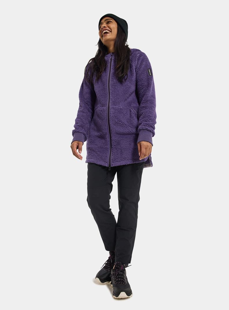 Burton Minxy Full-Zip Fleece Sweatshirts Damen Lila | 406-VJPQSW