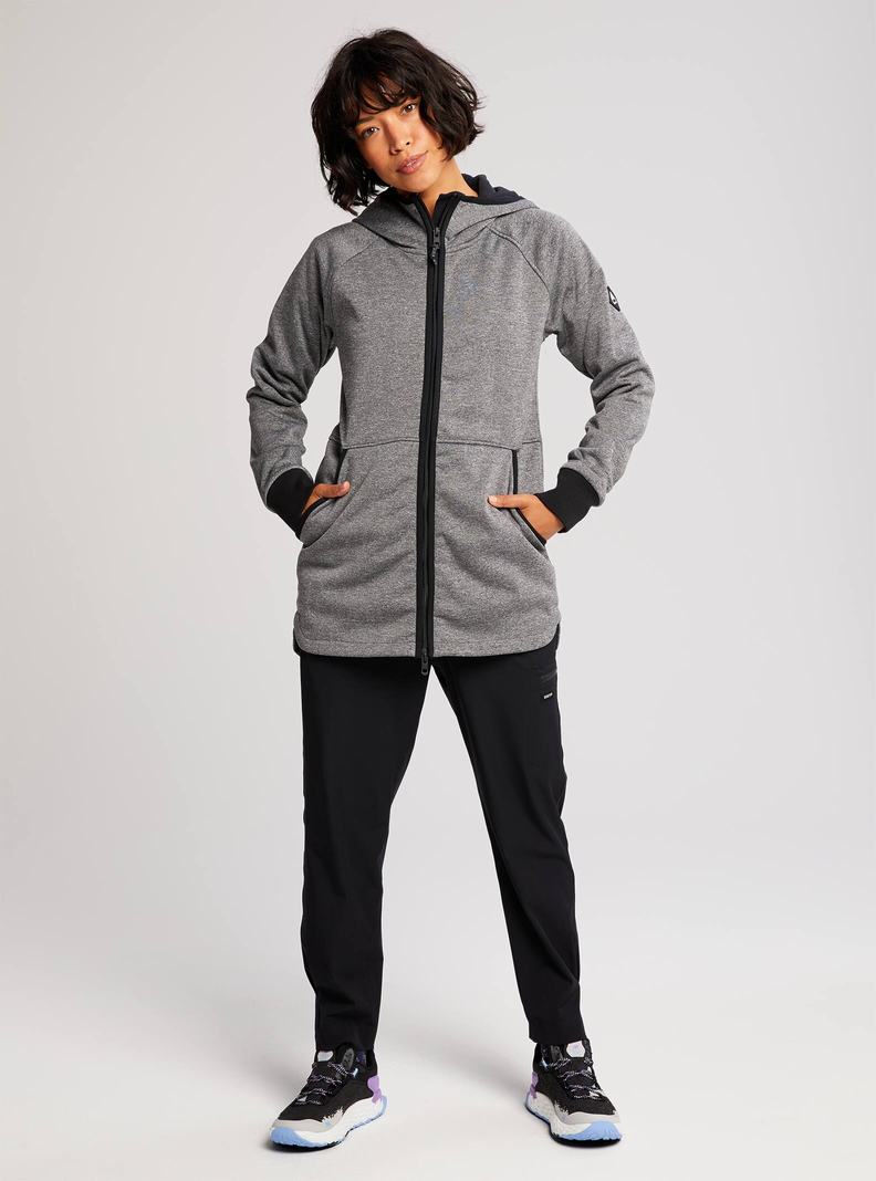 Burton Minxy Full-Zip Fleece Sweatshirts Damen Schwarz | 576-EWDUOC