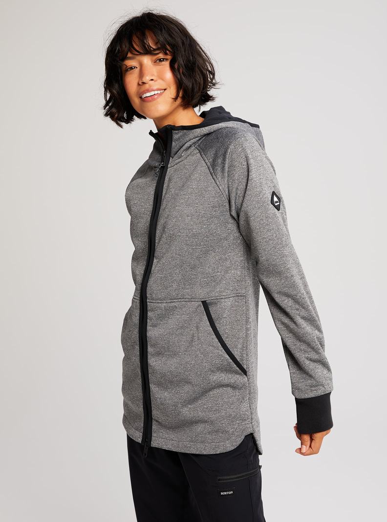 Burton Minxy Full-Zip Fleece Sweatshirts Damen Schwarz | 576-EWDUOC