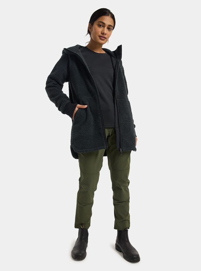 Burton Minxy Full-Zip Fleece Sweatshirts Damen Schwarz | 964-SPNRWH