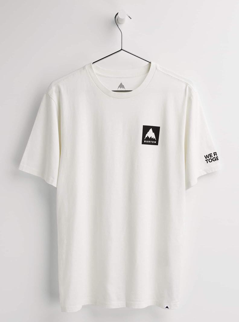 Burton Mountain Mark Kurzes Sleeve T-Shirts Herren Weiß | 408-LKSNGD