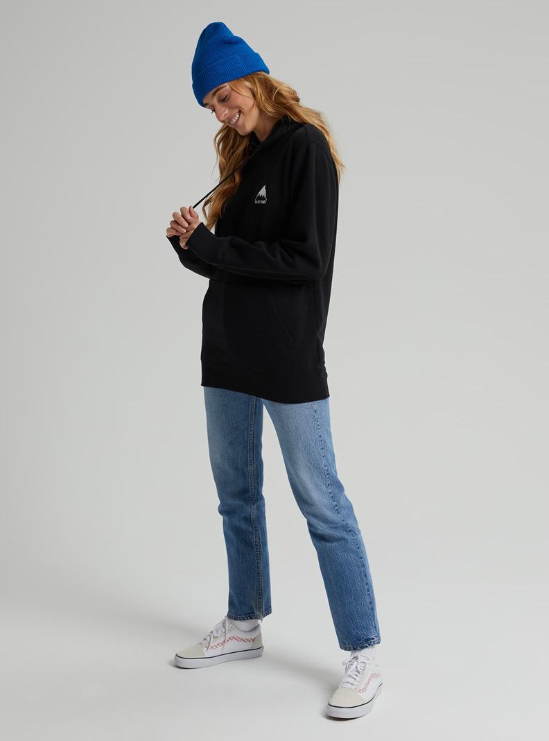 Burton Mountain Pullover Hoodie Damen Schwarz | 375-XMVZRQ