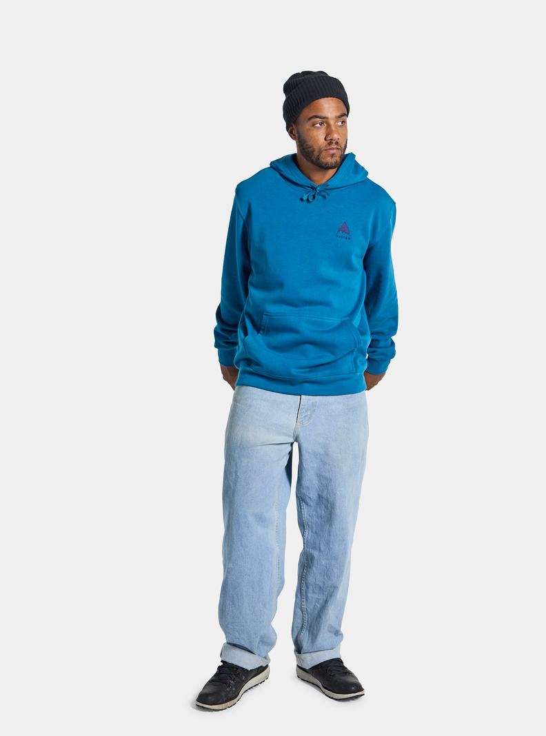 Burton Mountain Pullover Hoodie Herren Blau | 927-DPRYUC