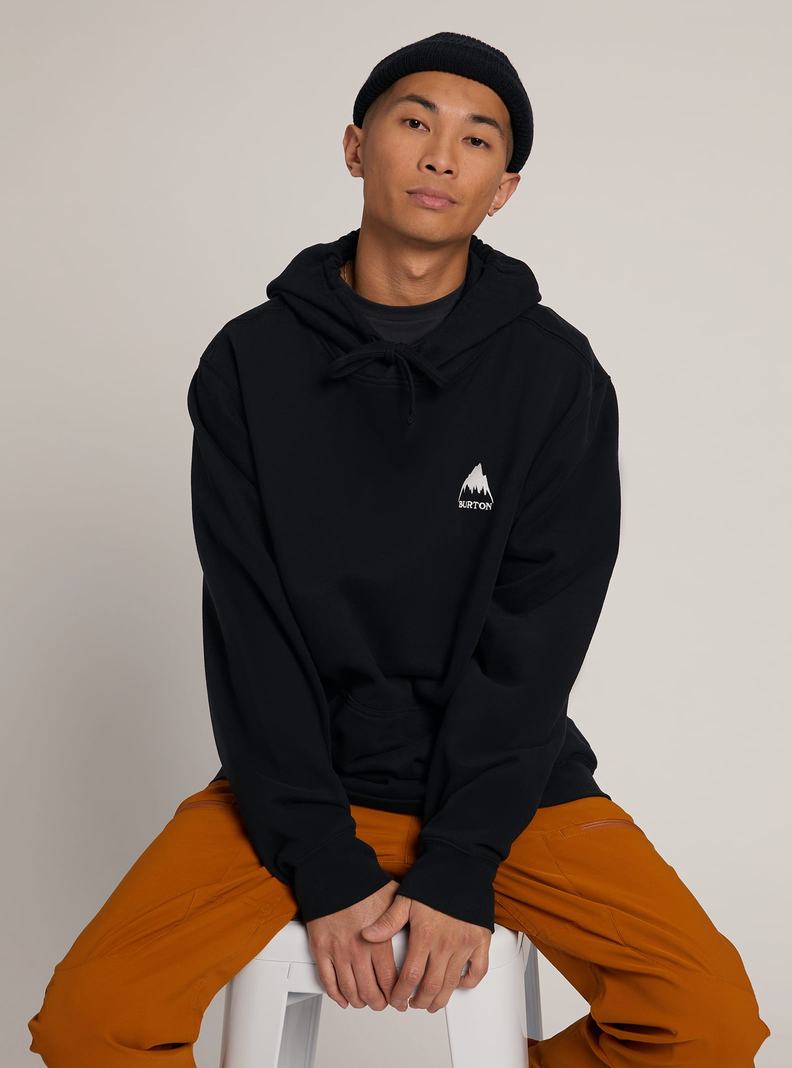 Burton Mountain Pullover Hoodie Herren Schwarz | 074-SRVGOJ