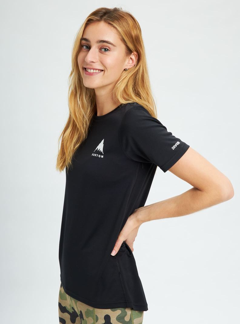 Burton Multipath Active Kurzes Sleeve T-Shirts Damen Schwarz | 904-KTHGPB