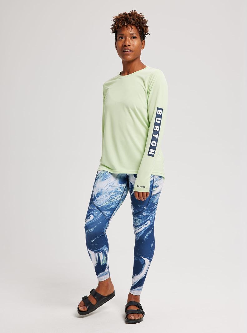 Burton Multipath Active Long Sleeve T-Shirts Damen Grün | 290-QFDZCV