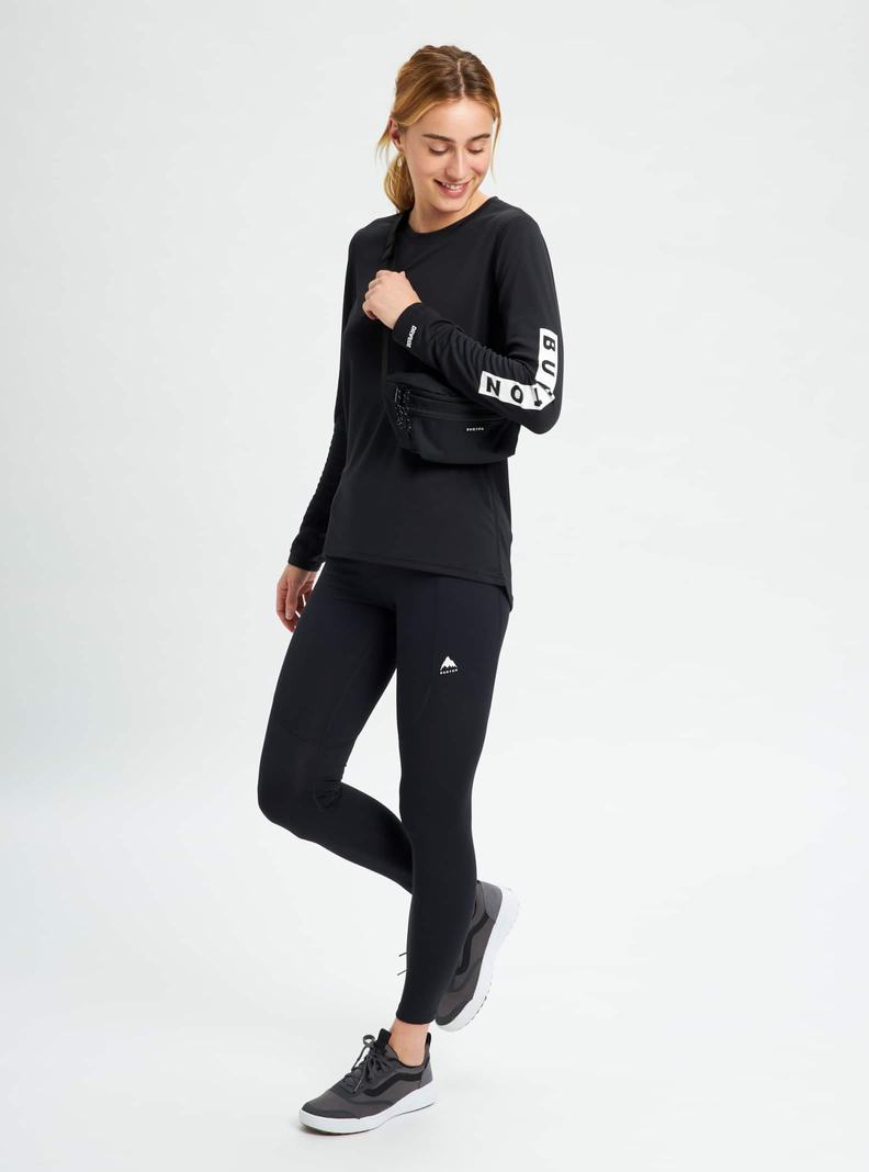 Burton Multipath Active Long Sleeve T-Shirts Damen Schwarz | 781-FIYONM