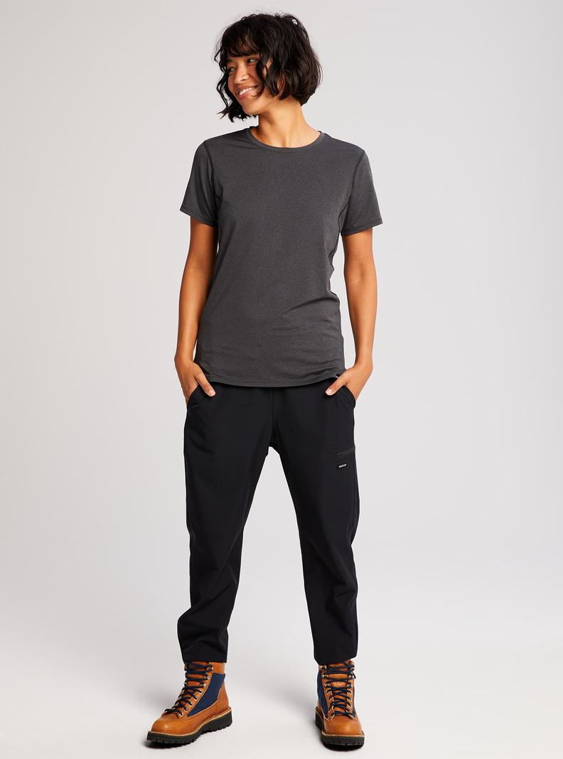 Burton Multipath Essential Tech Kurzes Sleeve Funktionswäsche Damen Schwarz | 675-PYJTZA