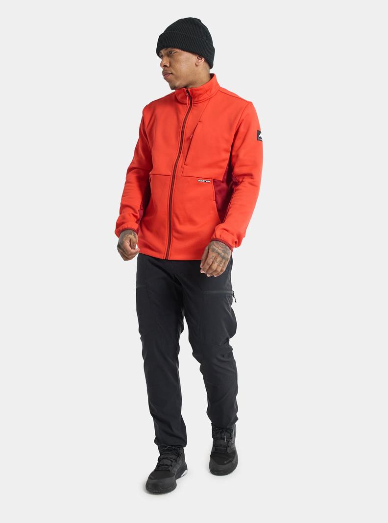 Burton Multipath Full-Zip Fleece Sweatshirts Herren Rosa Rot | 079-YXNOVT