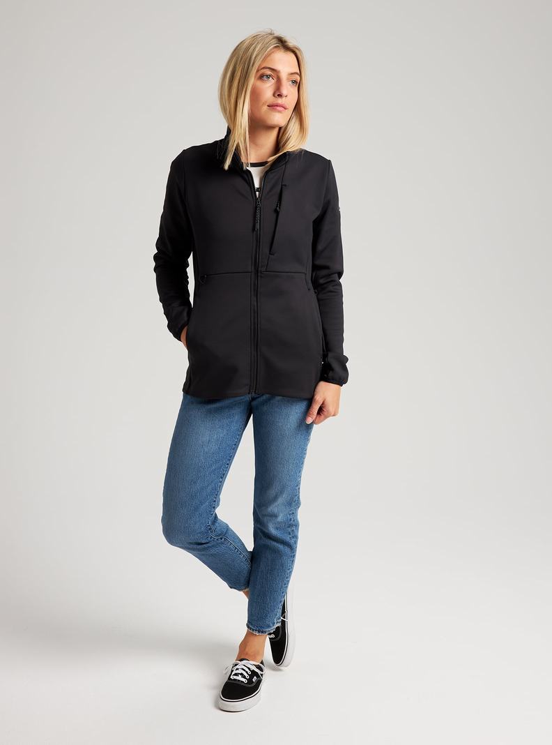 Burton Multipath Full-Zip Fleece Sweatshirts Damen Schwarz | 351-FZBCLD