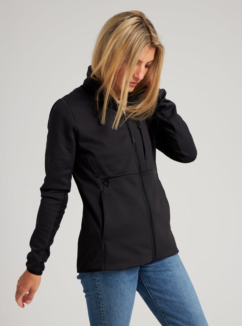 Burton Multipath Full-Zip Fleece Sweatshirts Damen Schwarz | 351-FZBCLD
