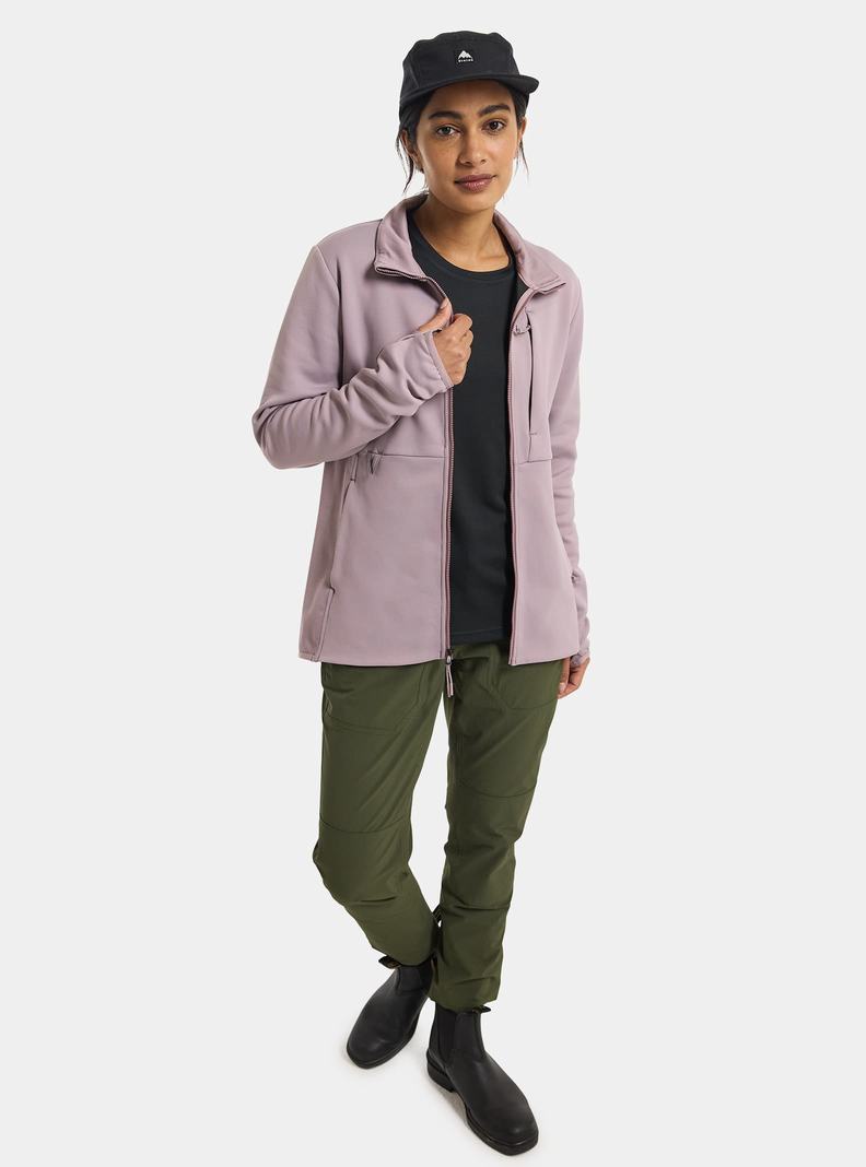 Burton Multipath Full-Zip Fleece Sweatshirts Damen Lila | 591-YVMKXD