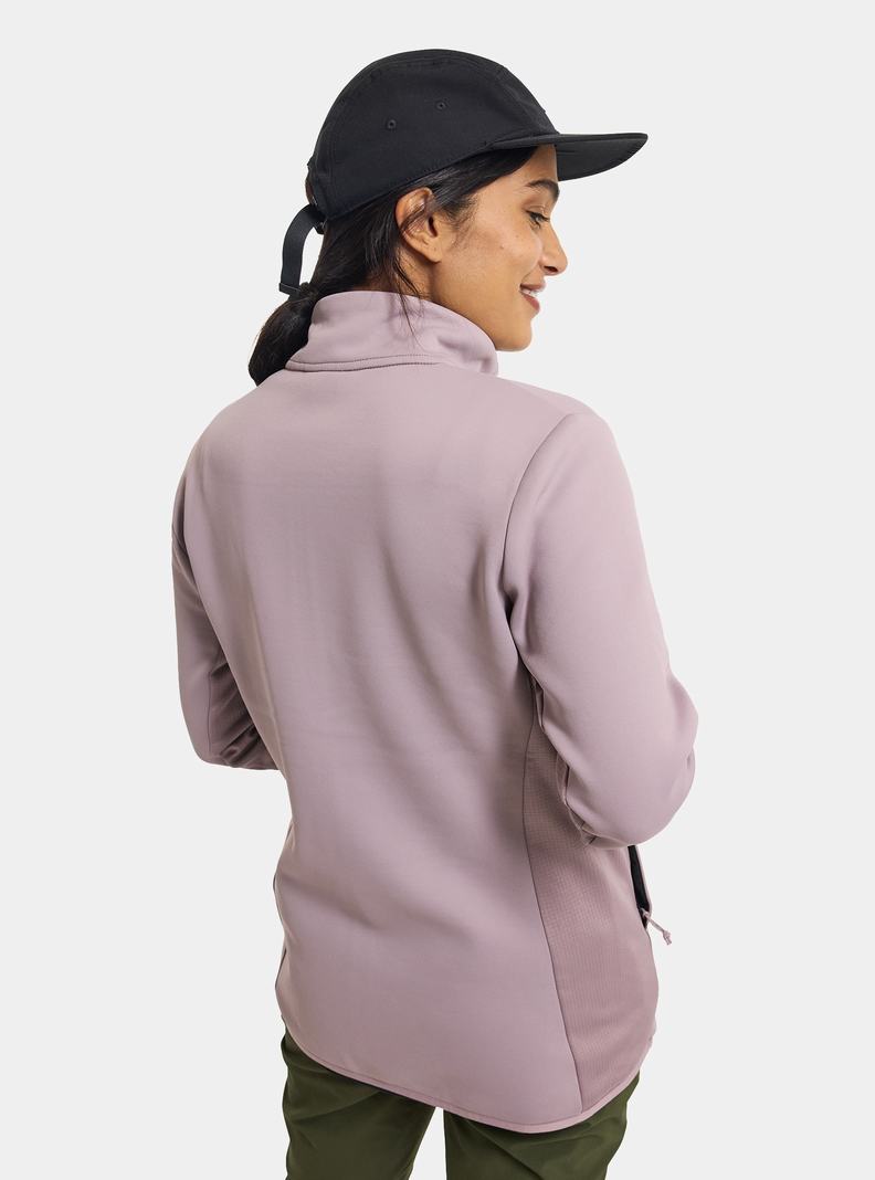 Burton Multipath Full-Zip Fleece Sweatshirts Damen Lila | 591-YVMKXD