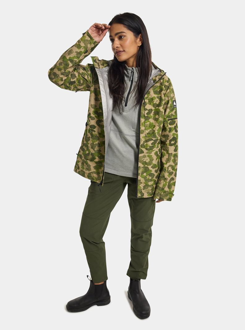 Burton Multipath GORE-TEX 2L Snowboardjacke Damen Grün Camouflage | 526-MRXCAS