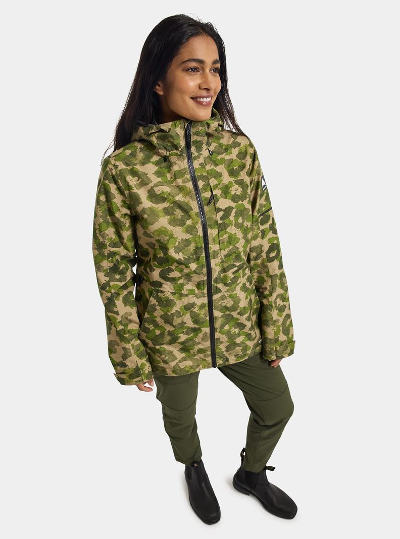 Burton Multipath GORE-TEX 2L Snowboardjacke Damen Grün Camouflage | 526-MRXCAS