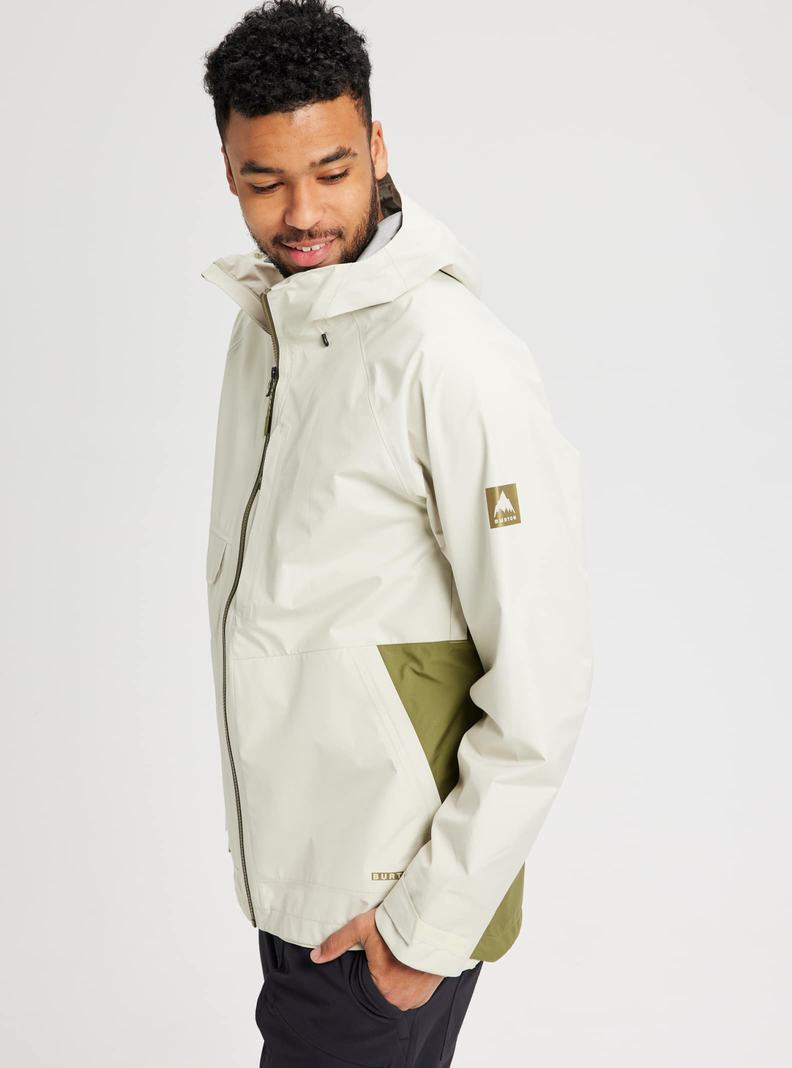 Burton Multipath GORE-TEX Shell Snowboardjacke Herren Silber Grün Olivgrün | 015-TFJUMA