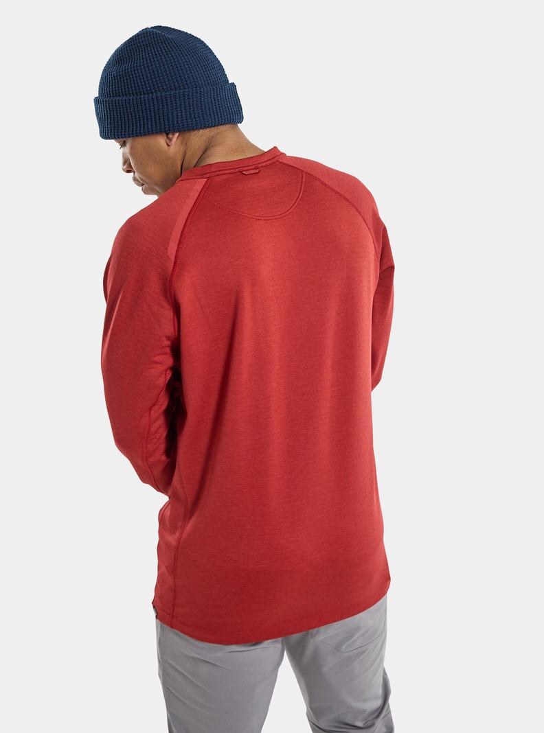 Burton Multipath Grid Crewneck Fleece Sweatshirts Herren Rot | 615-SQJDHC