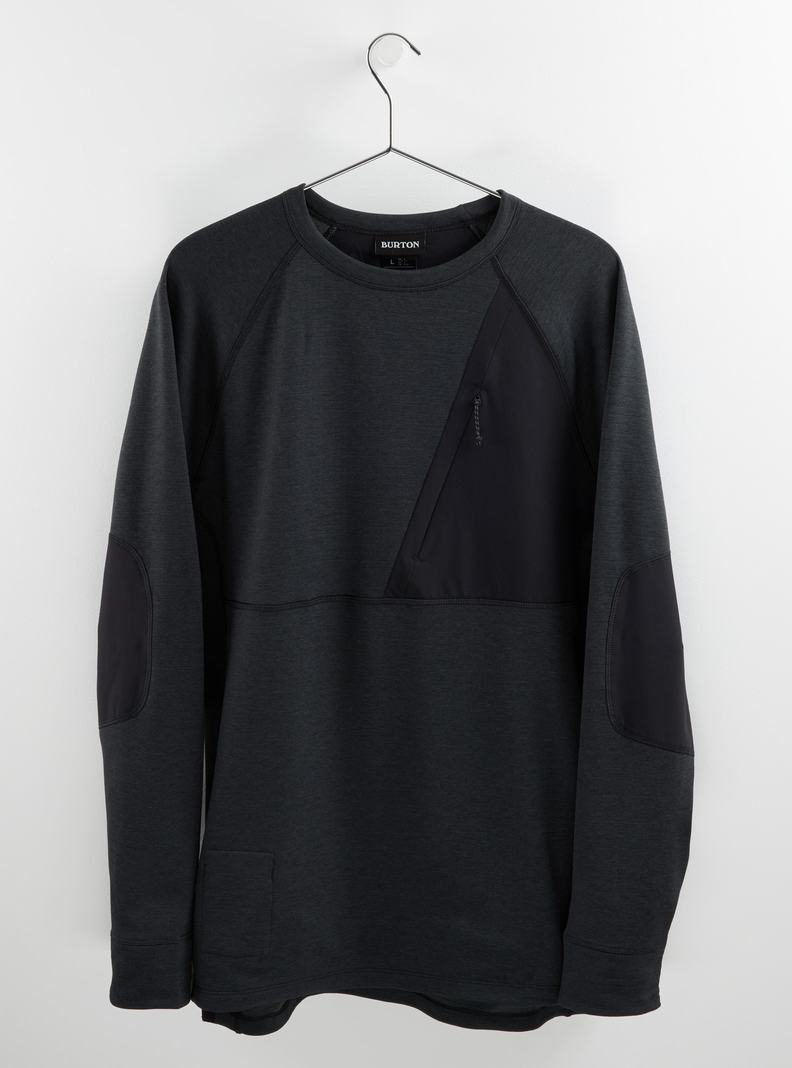 Burton Multipath Grid Crewneck Fleece Sweatshirts Herren Schwarz | 829-LKAQYV