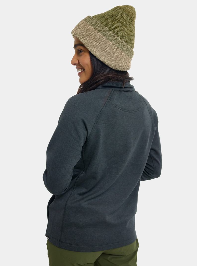 Burton Multipath Grid Quarter-Zip Pullover Damen Schwarz | 240-XOHIYD